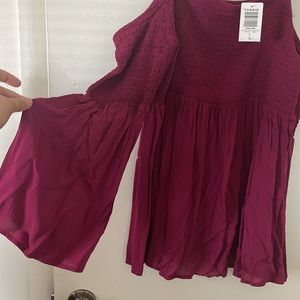 Wine colored blouse NWT